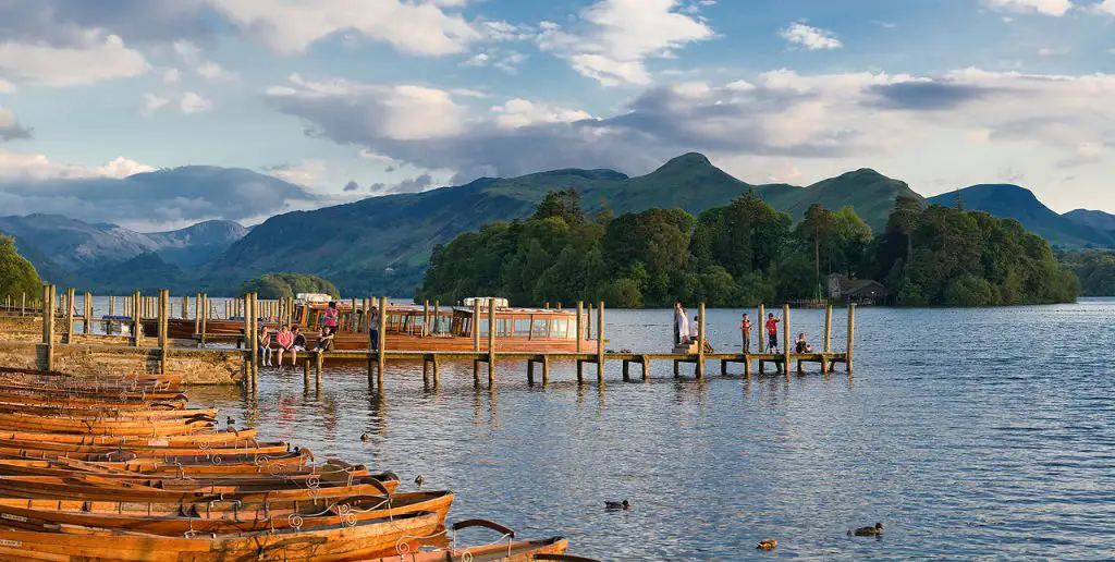 Derwentwater lac du Lake District en Angleterre