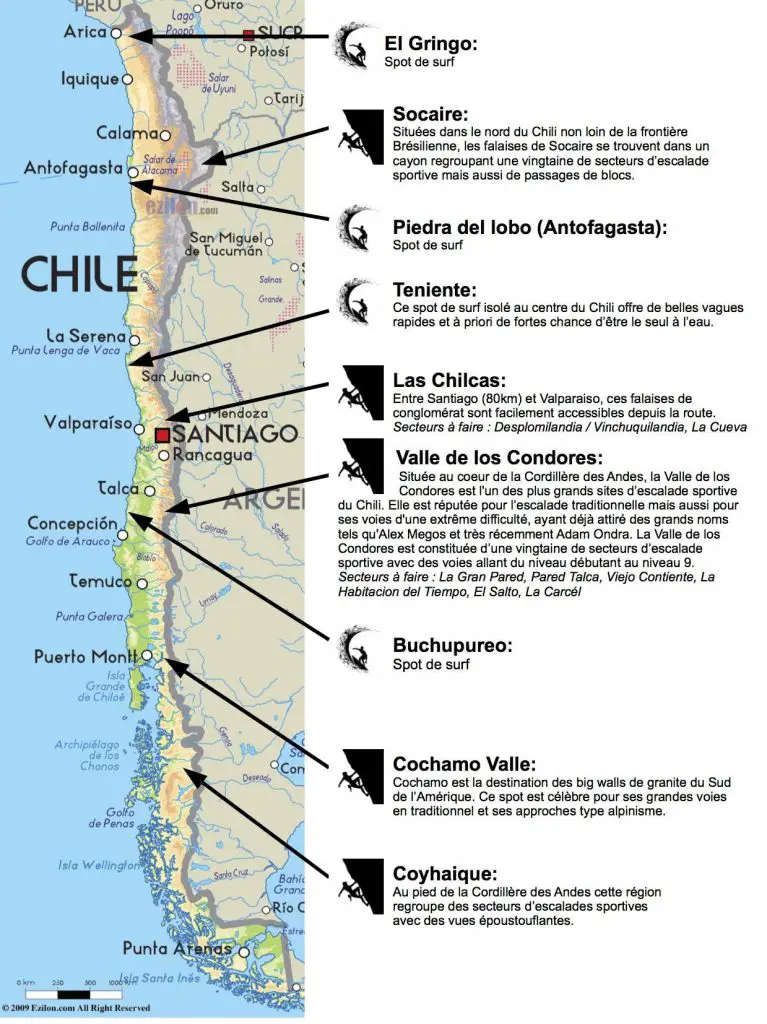 Surf et escalade au Chili durant notre voyage en Amérique du Sud