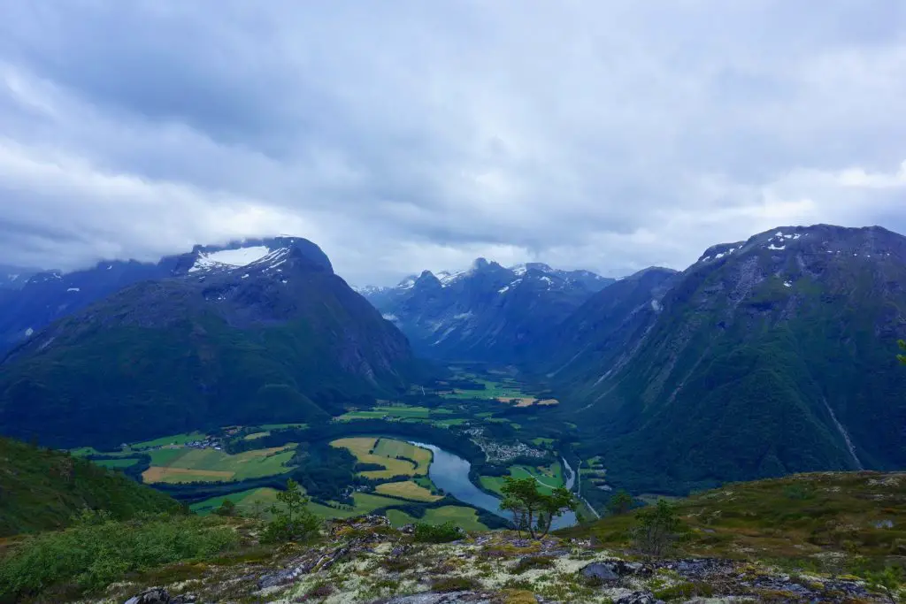 vue depuis le Mont Rampestreken en norvège