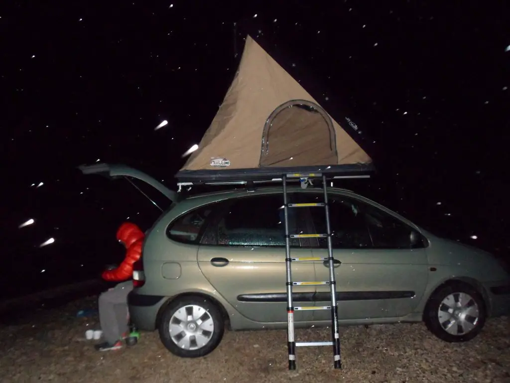 Arrivé sur le parking de l’Escales et Bivouac