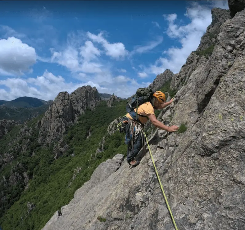 Escalade dans le Caroux