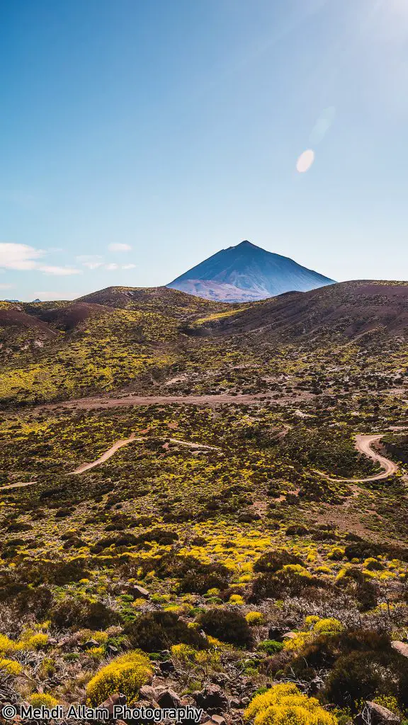 Vue sur la montagne Teide sommet de l