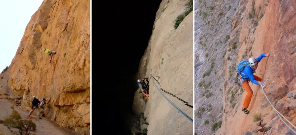 Escalade à Taghia dans les montagnes berbères au Maroc