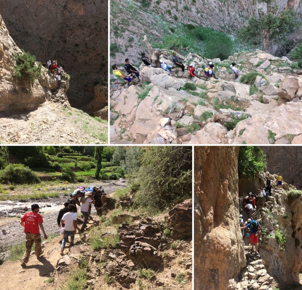 Long portage dans les montagnes berberes