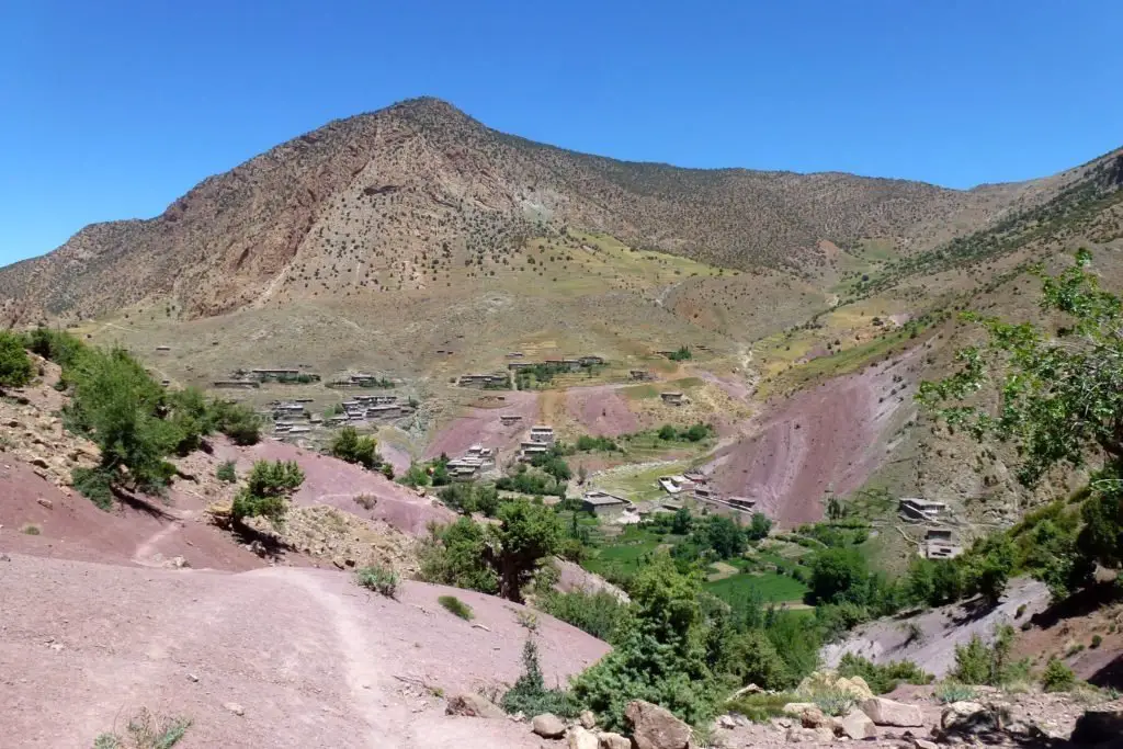 Vue sur le village de taghia au Maroc