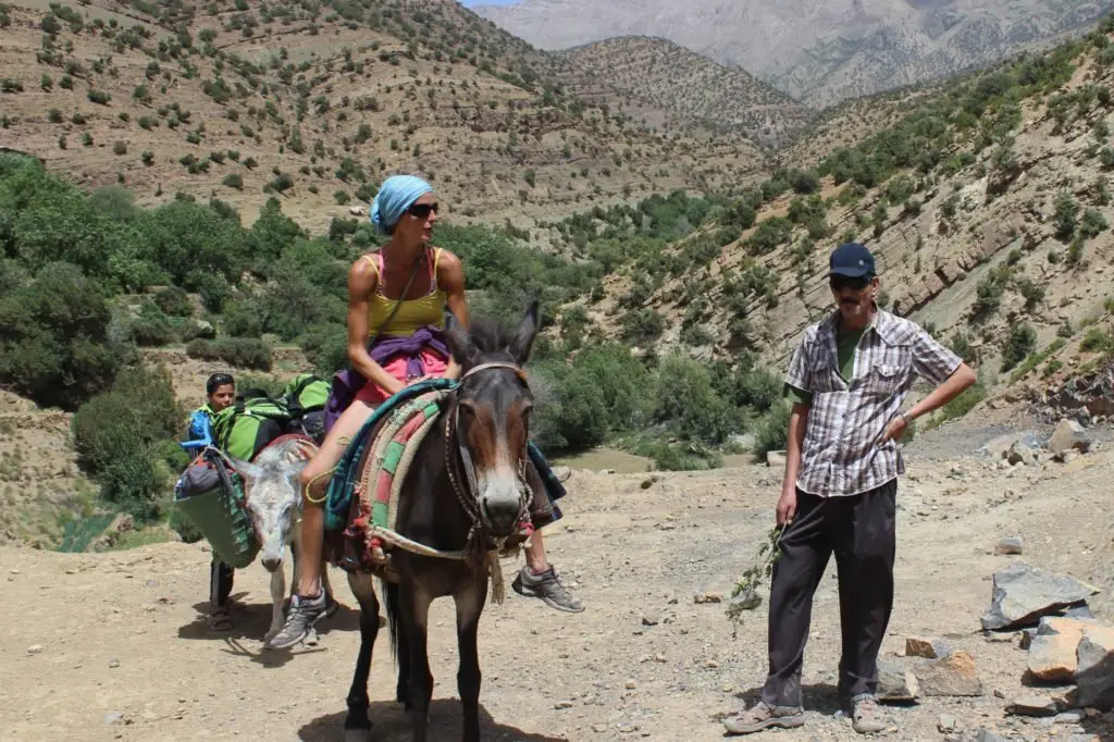 Dans les montagnes Berbères de Taghia au maroc