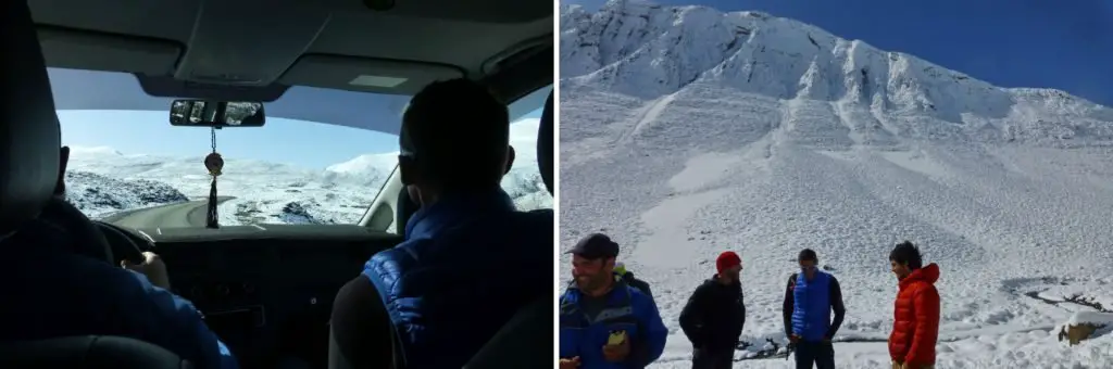 arrivée à Taghia sous la neige au maroc