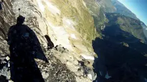 Au départ de mon vol en wingsuit au cirque de Gavarnie