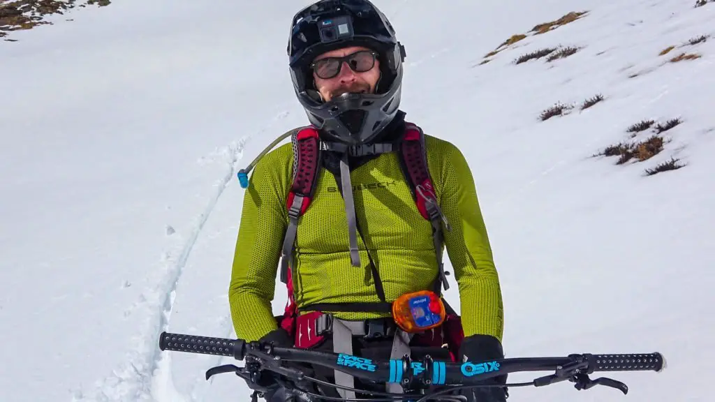 Fin de journée VTT sur la neige