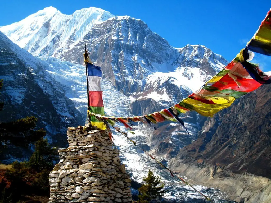Gangapurna (7455m) et son glacier de Manang, Népal