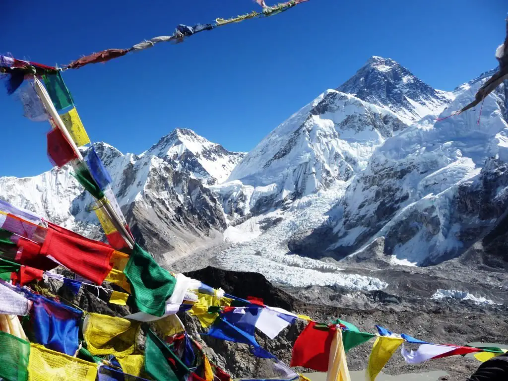 sommet de l’Everest (8848m) vu du Kala Patar (5550m), Népal