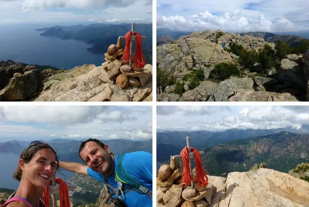 Au sommet du Capu d'Ortu lors de notre séjour en Corse