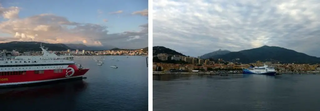 Sur le ferry en direction de la Corse 