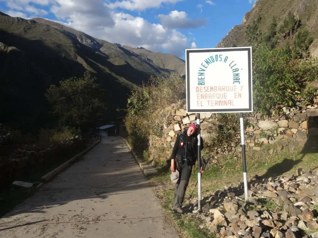 arrivée à Llamac  au Pérou