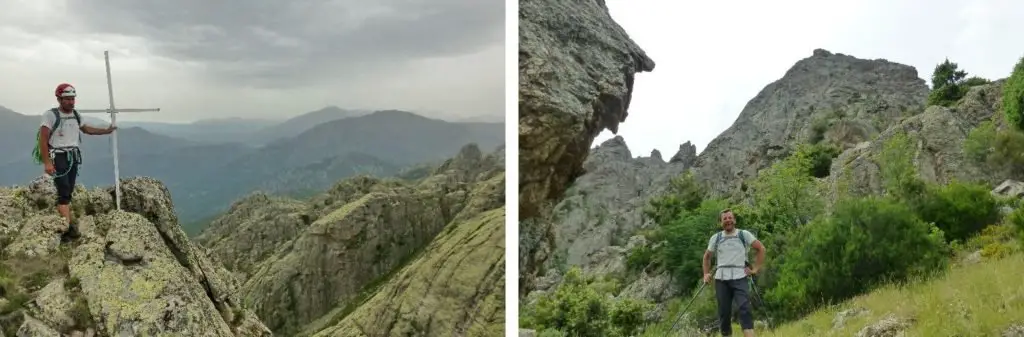 ommet de descente du Monte Bertonze en Corse