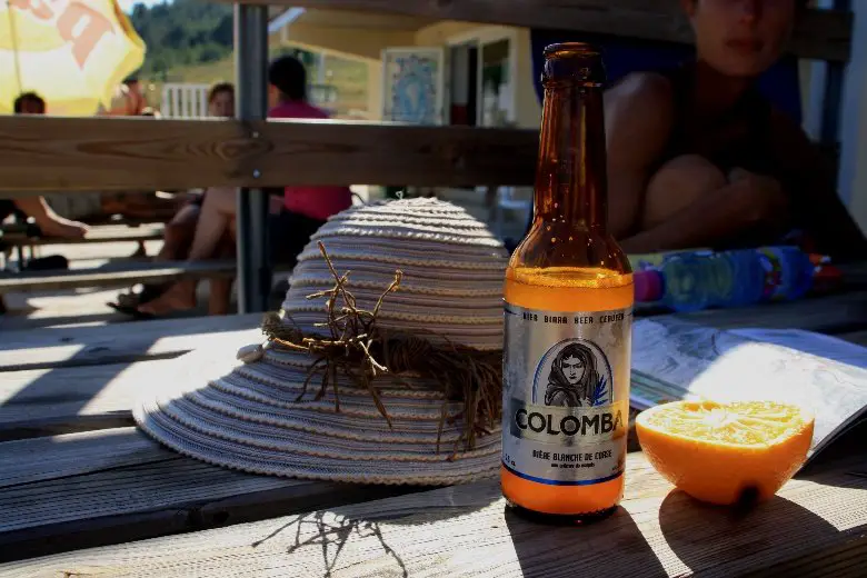 Pause pour une bière corse Colomba lors de notre séjour