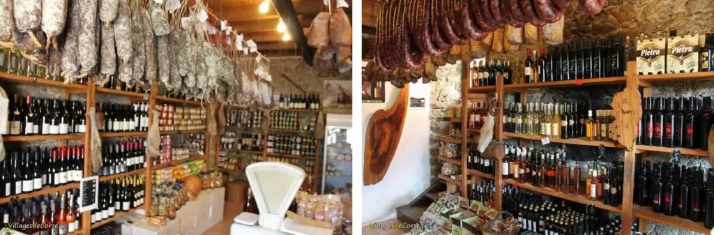 Magasin l'Andattu a Corte proposant des produits typiquement corses