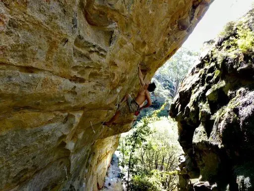 Côme grimpant à Flinders Peaks 