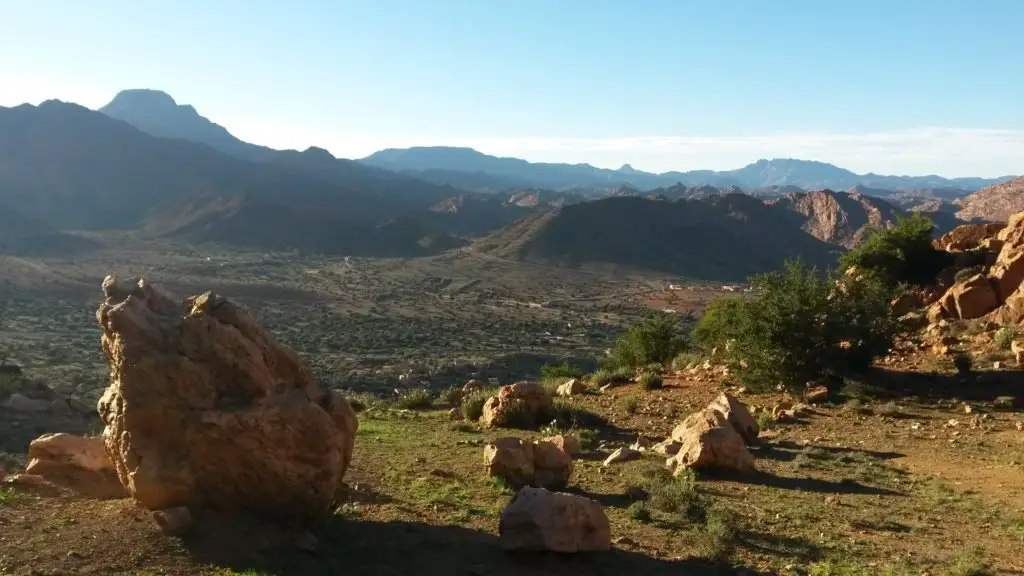 Clap de fin sur la vallée de Tafraout au maroc