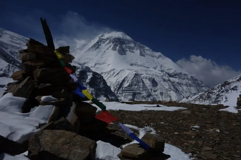 Vue sur les sommets himalayens au Népal