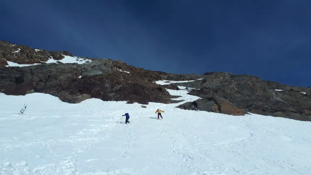 Dans la face finale du sommet du Vignemale