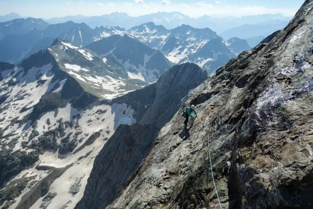 Dernière traversée pour l'ascension de l'arête de Gaube