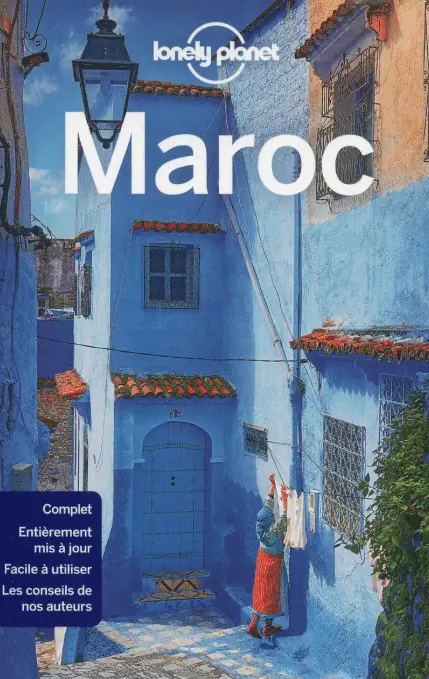 Le Lonely planet Maroc, utilisé lors de notre trip escalade de bloc à Tafraoute