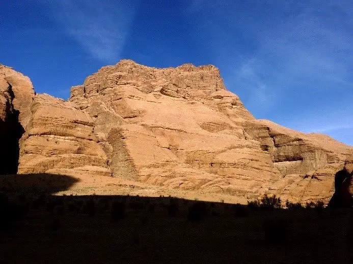 Les dalles d'Ocean Slabs une falaise à escalader en Jordanie