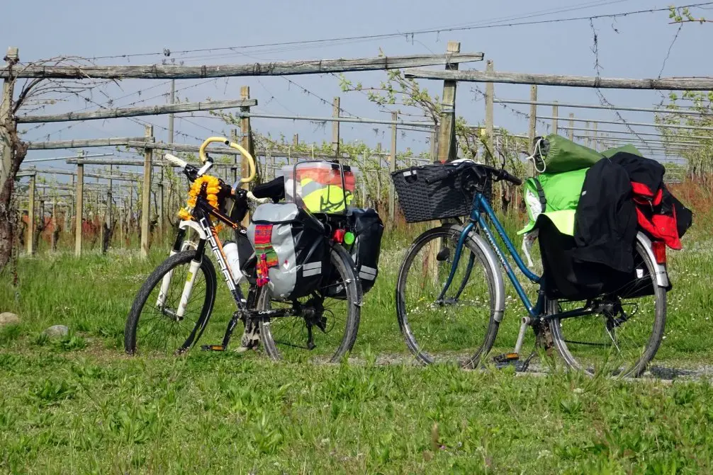 Les vélos d'annick et Patric lors de notre séjour en Italie