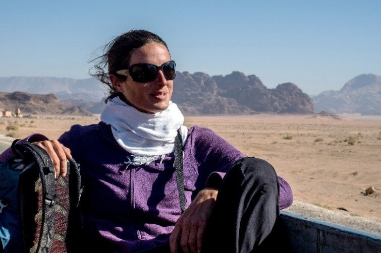 Lucile participant au séjour dans le désert de Jordanie