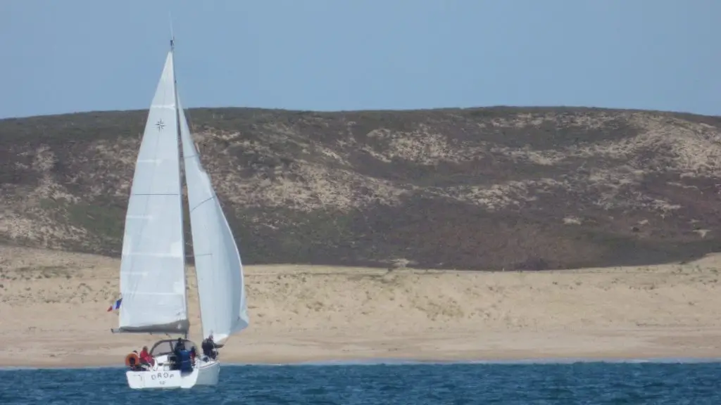 Paysage de l'Île d'Houat pendant la navigation en Bretagne