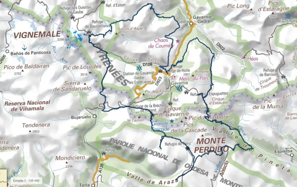 Parcours Rando Pyrenees Garvanie Monte Perdido