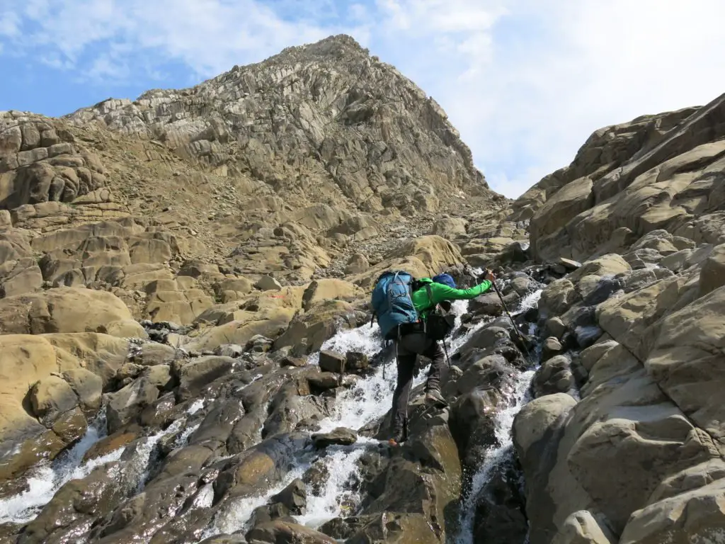 Montée dans le ruisseau du taillon 