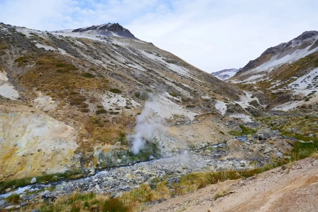 Proche des thermes azufres en amérique du sud