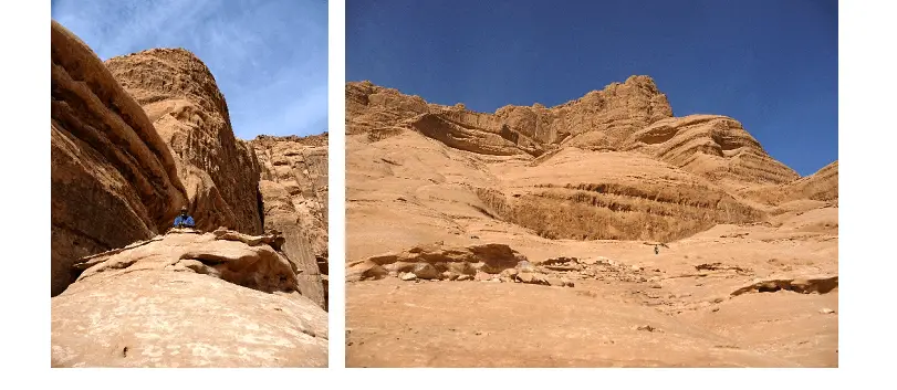 Sessin de grimpe sur l'ocean slabs en plein désert jordanien