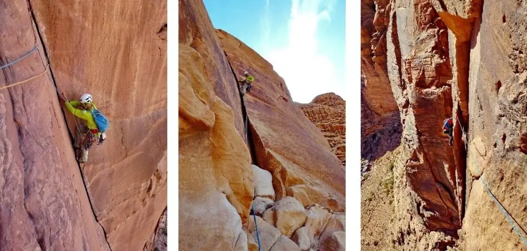 Spots d'escalade dans le désert Jordanien.