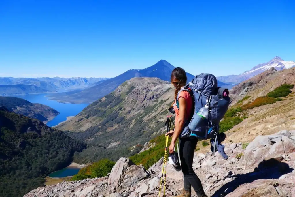 Sur les sommets dans la cordillère des andes en amérique du sud