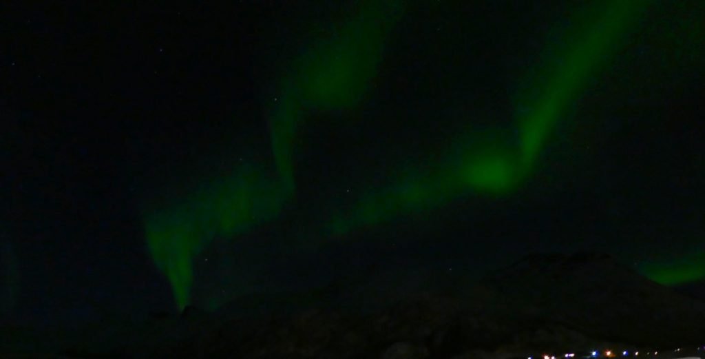 Aurore boréale dans le ciel de Norvège dans le grand Nord