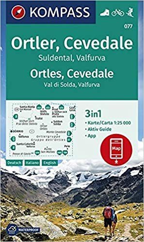 carte pour ski de randonnée en ortles, Italie