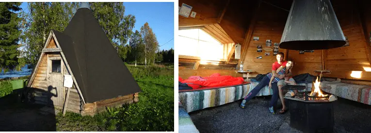 Habitat suédois lors de notre séjour en Laponie