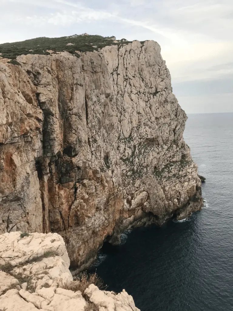 vue sur notre voie du Capo caccia