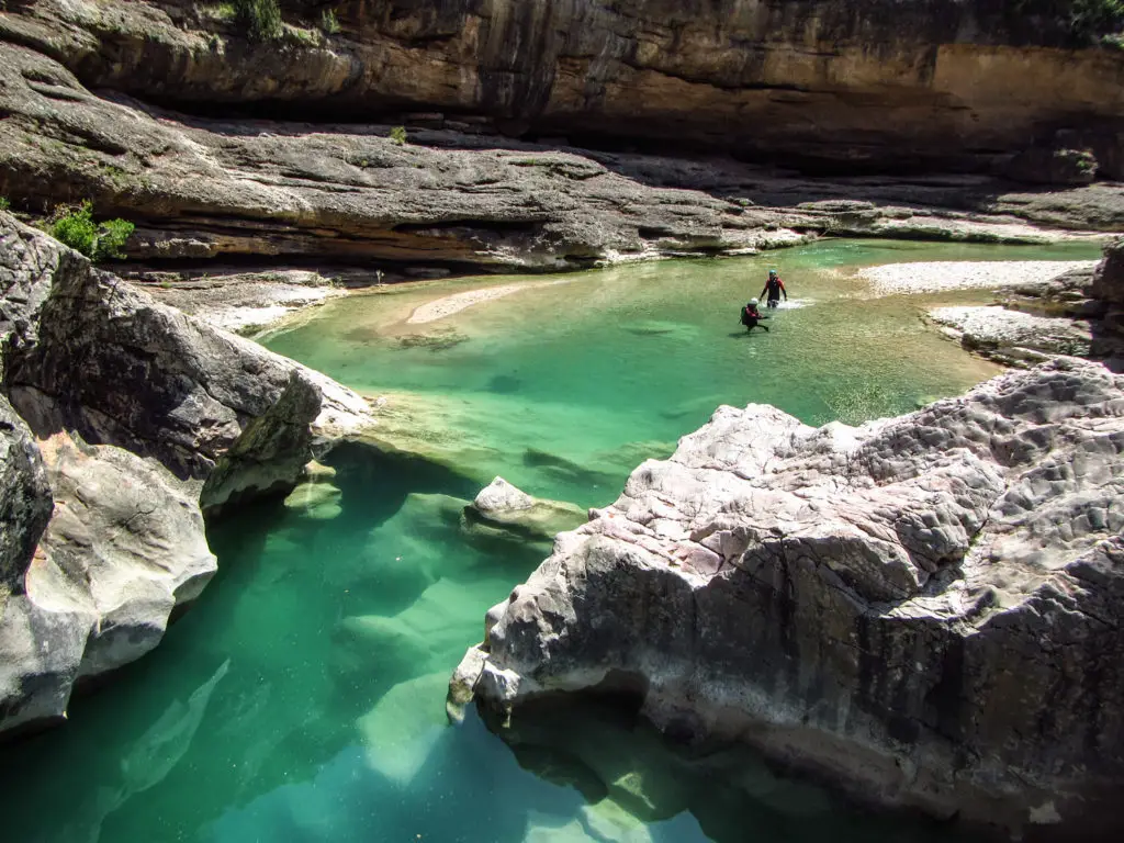 Canyon le Peonera en Sierra de Guara en Espagne