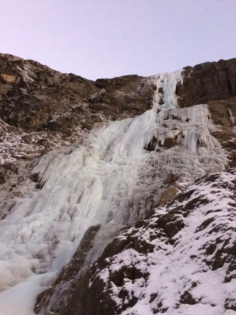 La cascade du grand Clôt à la Grave le 15 Janvier 2019