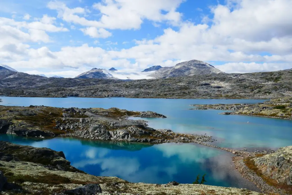 Les paysages splendides de l'autre côté du col Chilkoot. Un petit air de Patagonie, non ?