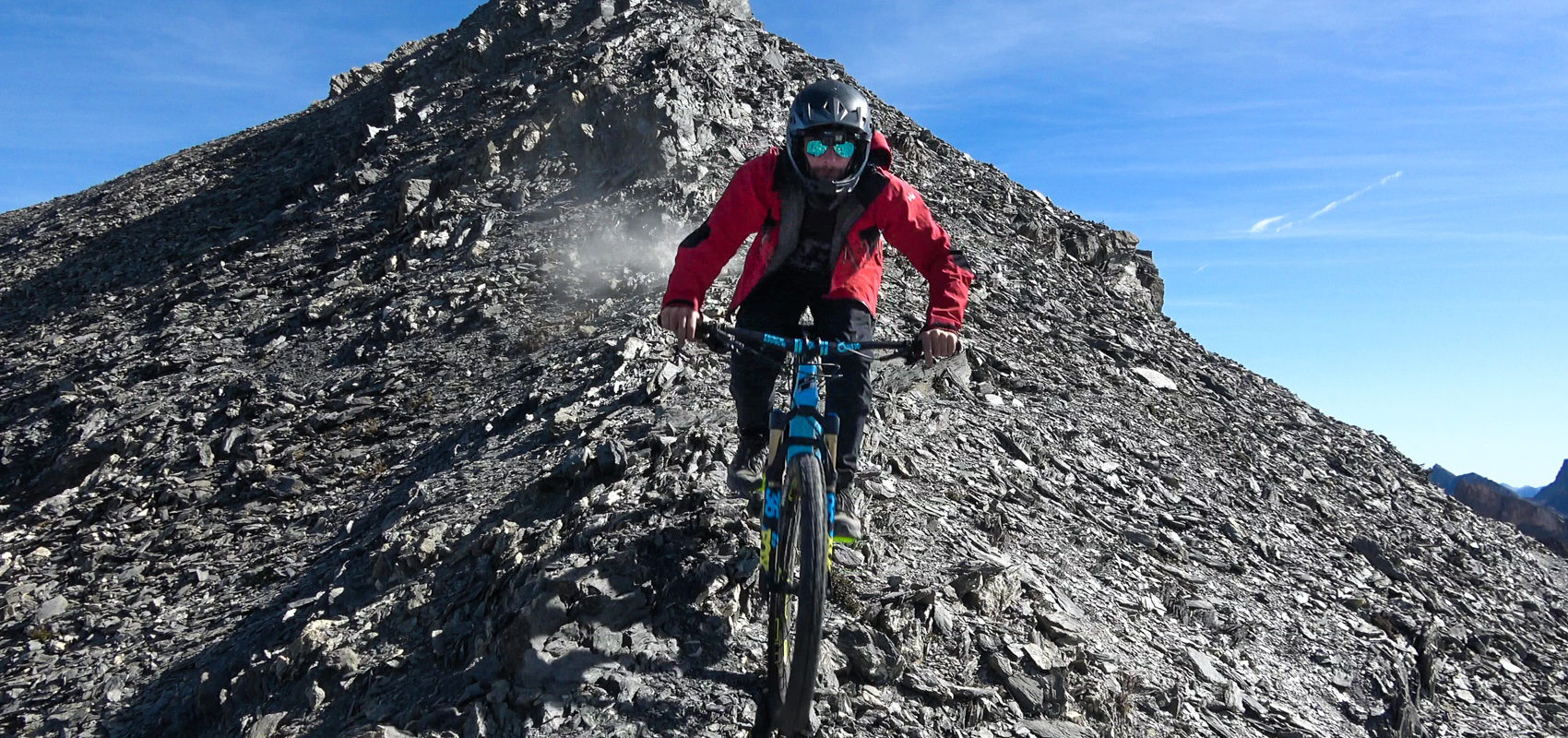 Reprise VTT pour Alexis Righetti à la pointe de la Saume dans le Queyras