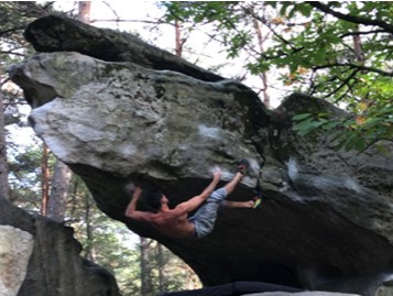 Escalade sur les blocs de Fontainebleau