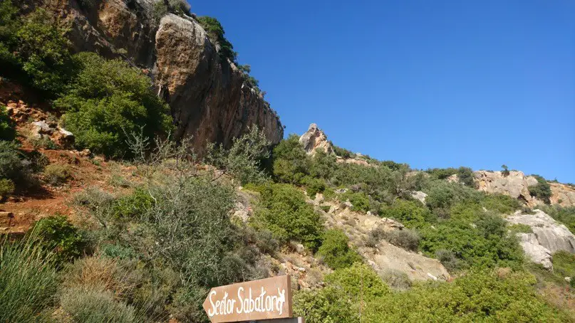 Arrivée à la falaise de Sabaton depuis Leonidio en Grèce