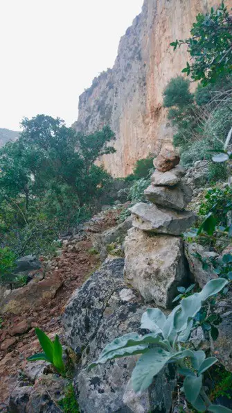 Arrivée sur le secteur de grimpe Jupiter à Leonidio