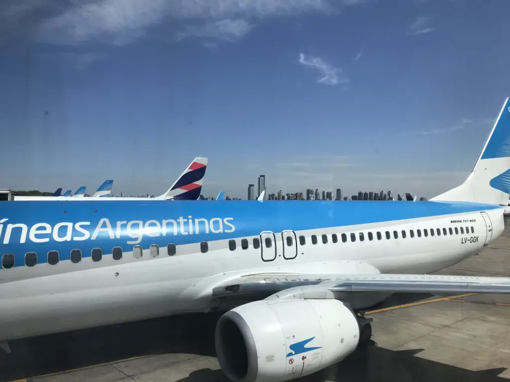 Avion de Buenos Aires à Mendoza avec Aerolineas Argentina