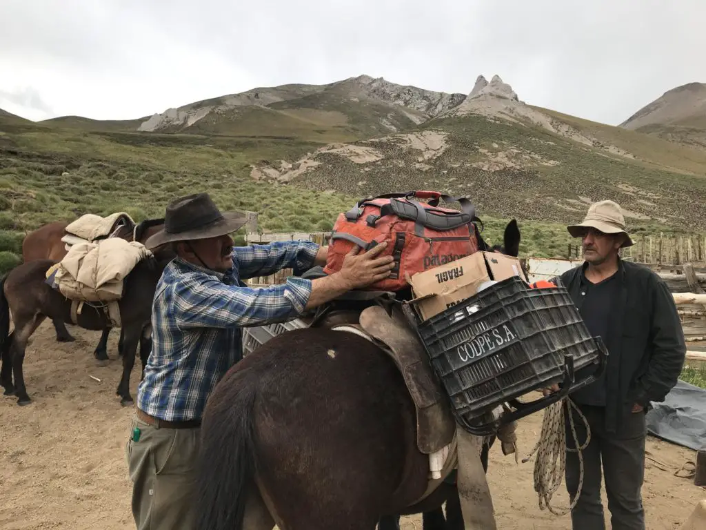Sac Black Hole Duffel 55L Patagonia pour 3 jours de mule en Argentine pour un trip pêche à la mouche